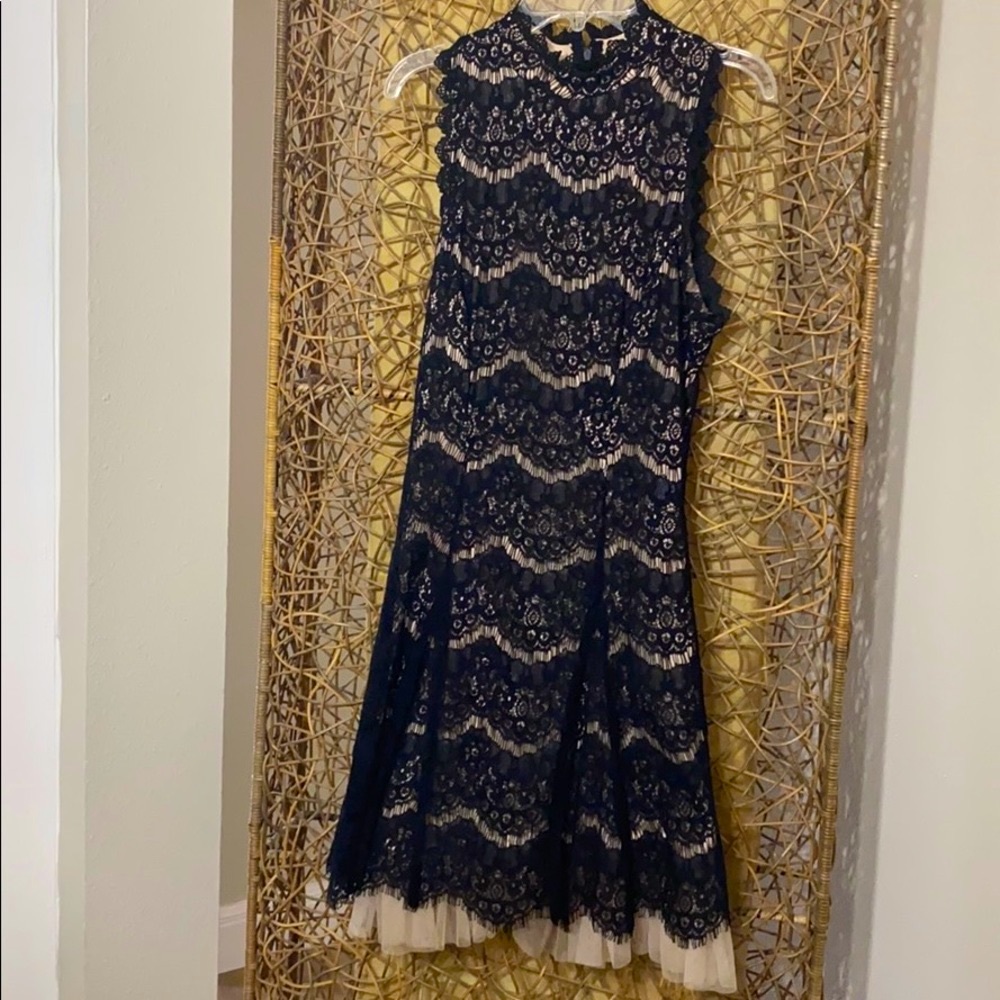 Francescas black lace overlay dress